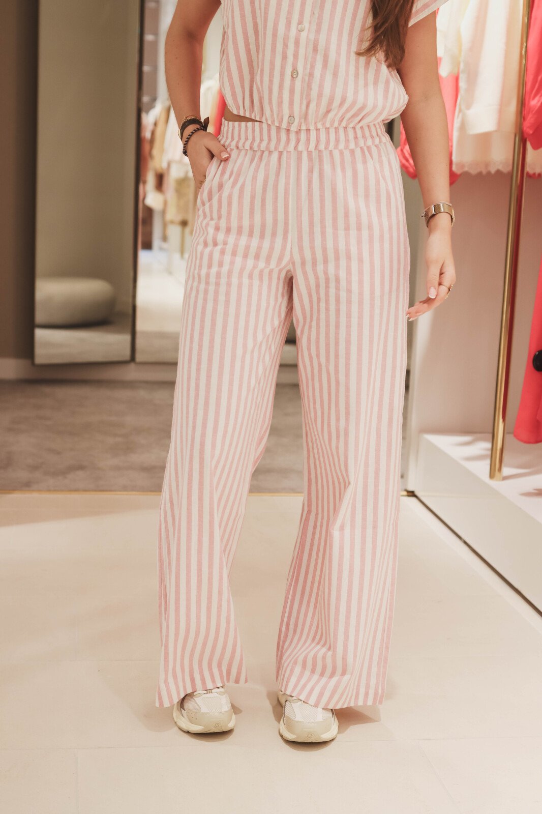 Randy linen stripe pant