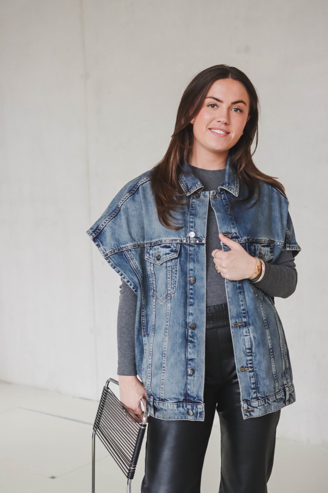 Darin Denim poncho 30169