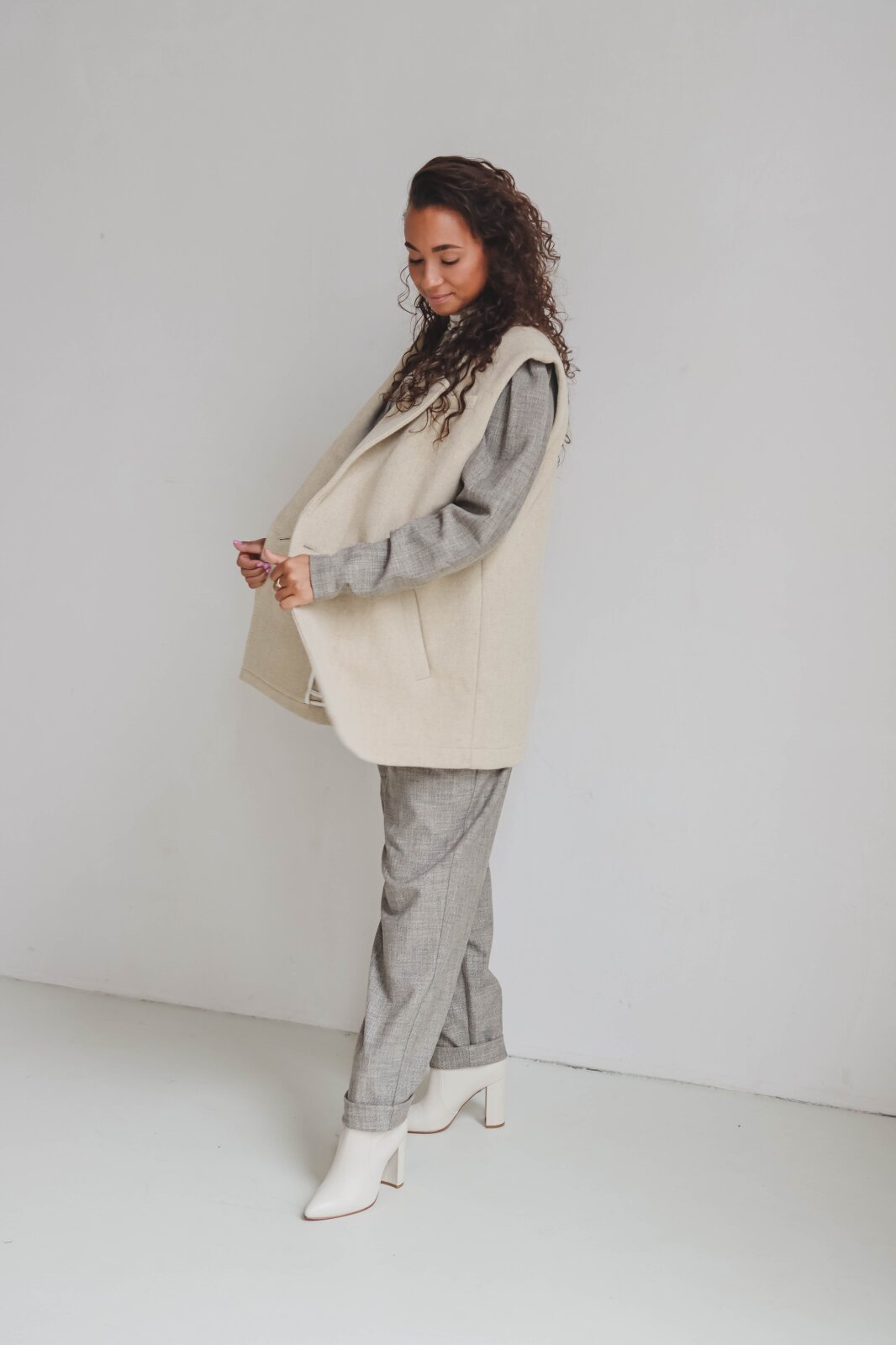 Mandy Woolen Long Blazer