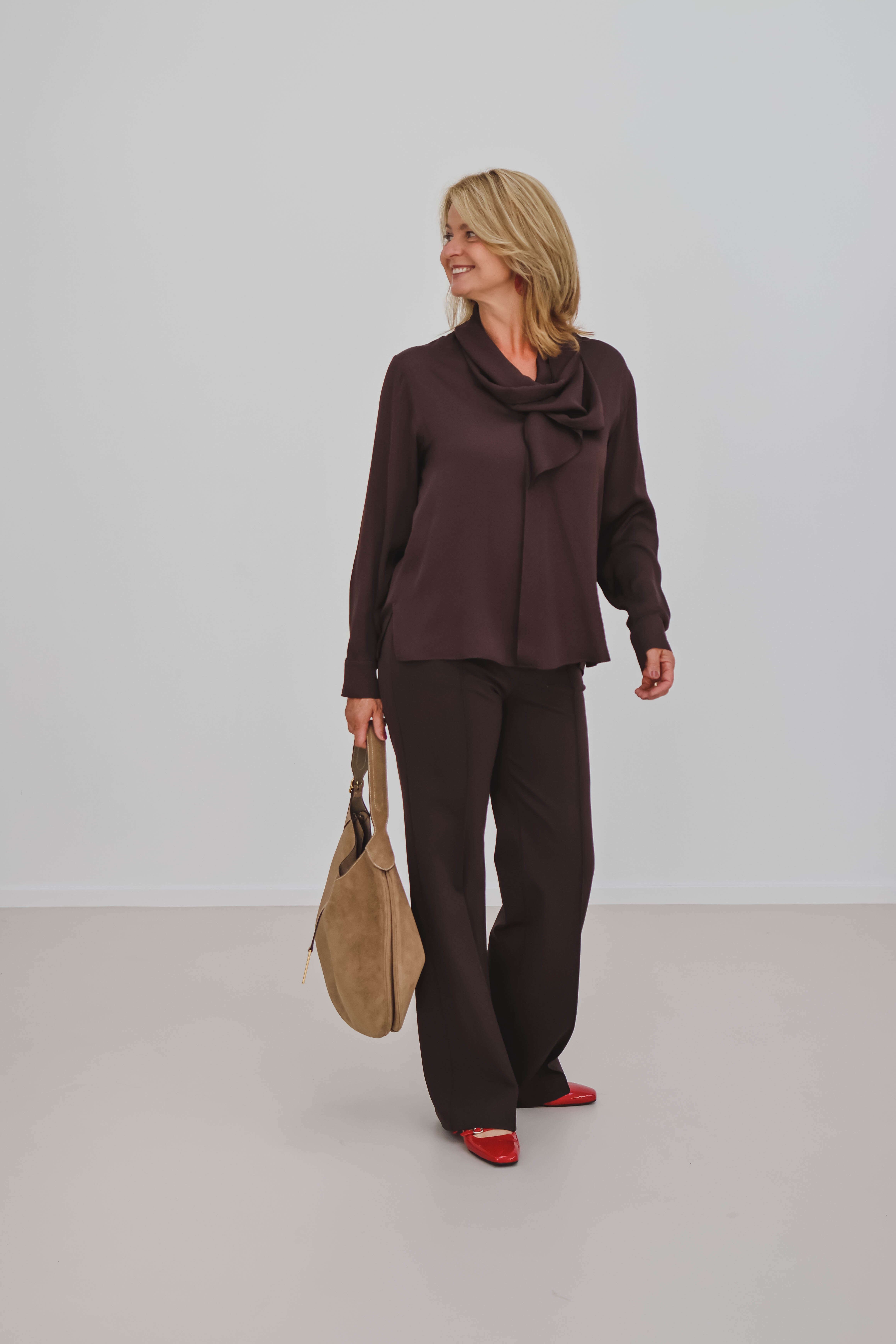 Flared punto pants