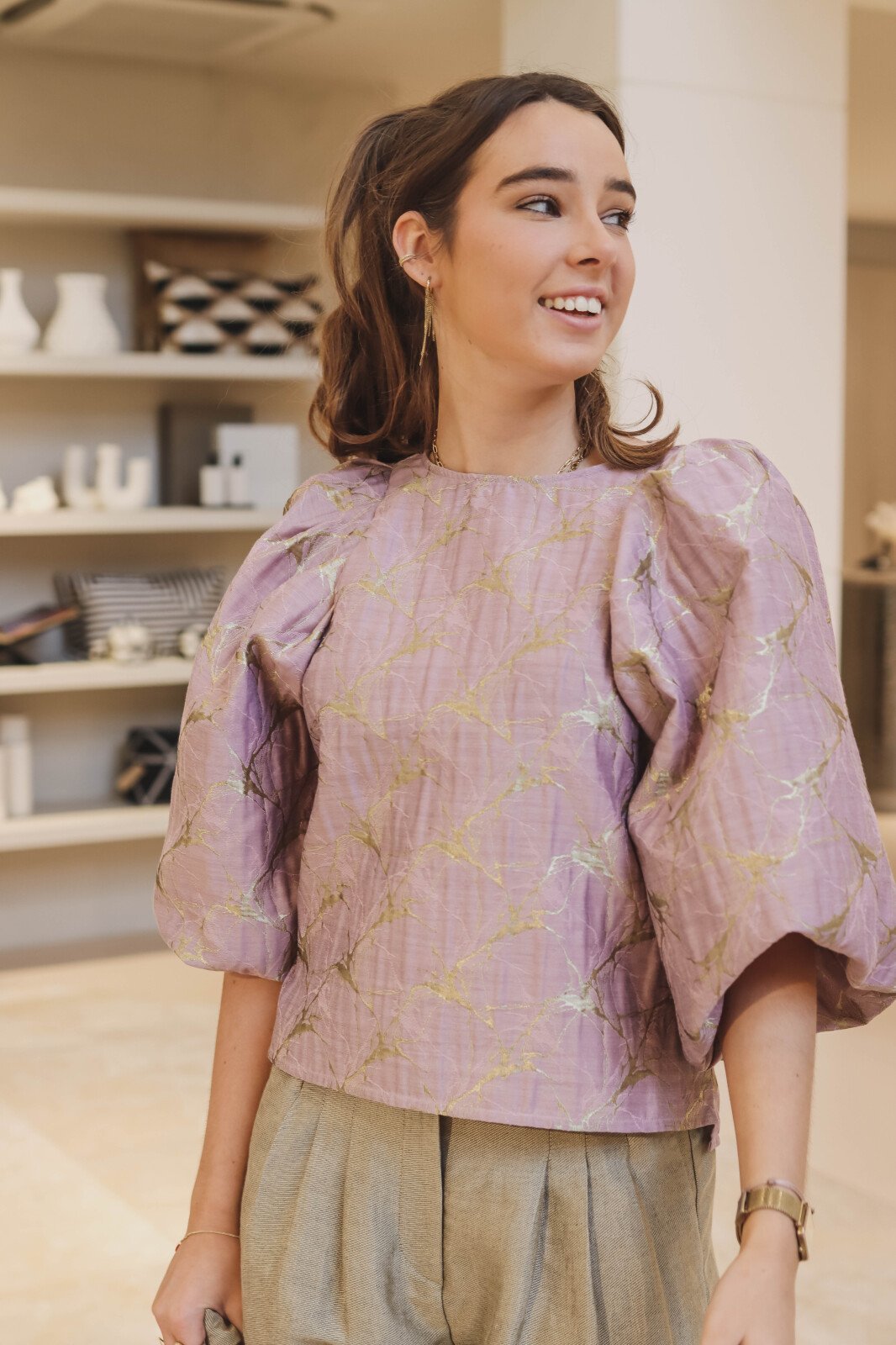 Zasu jacquard blouse