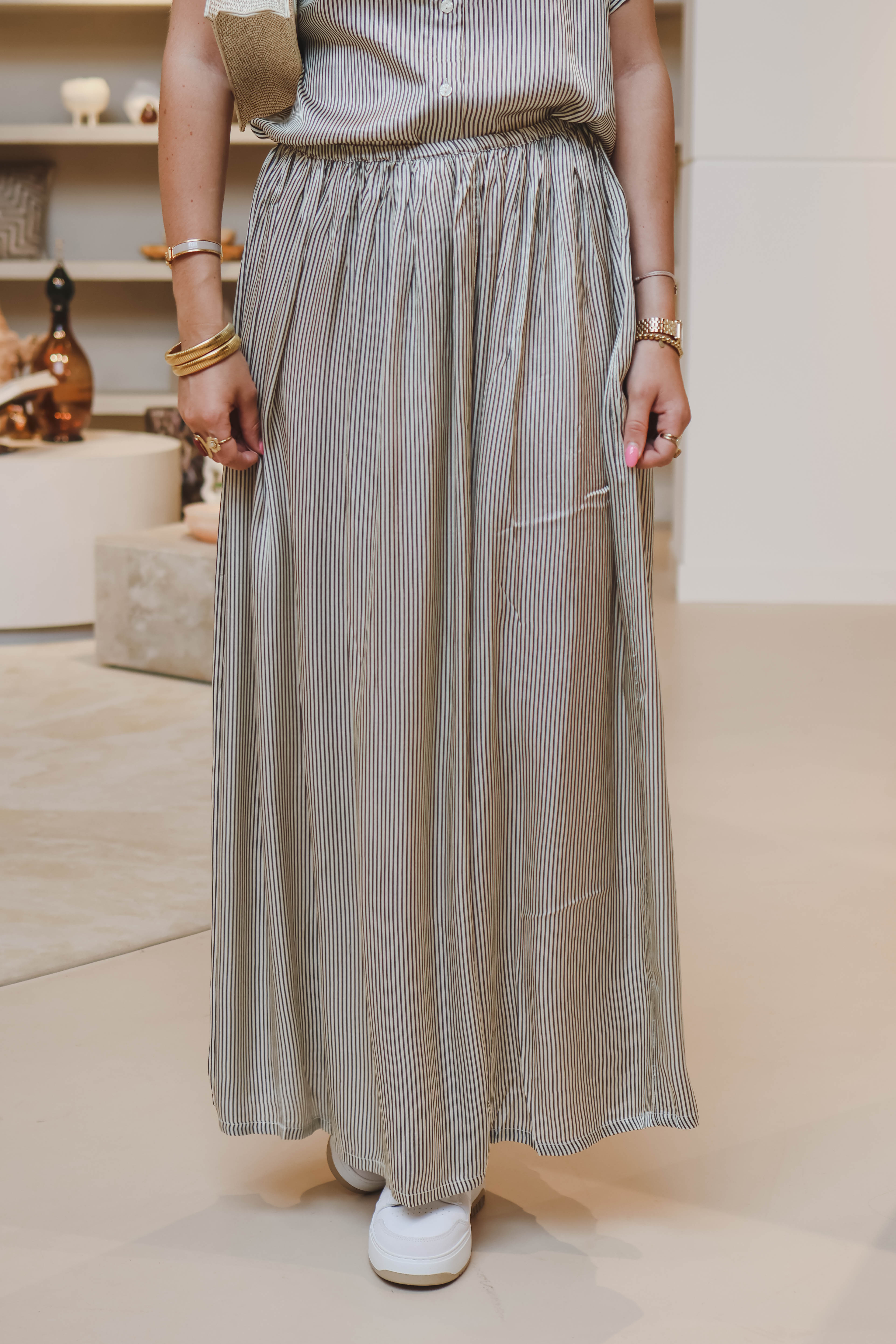 Reva Visc Stripe Skirt