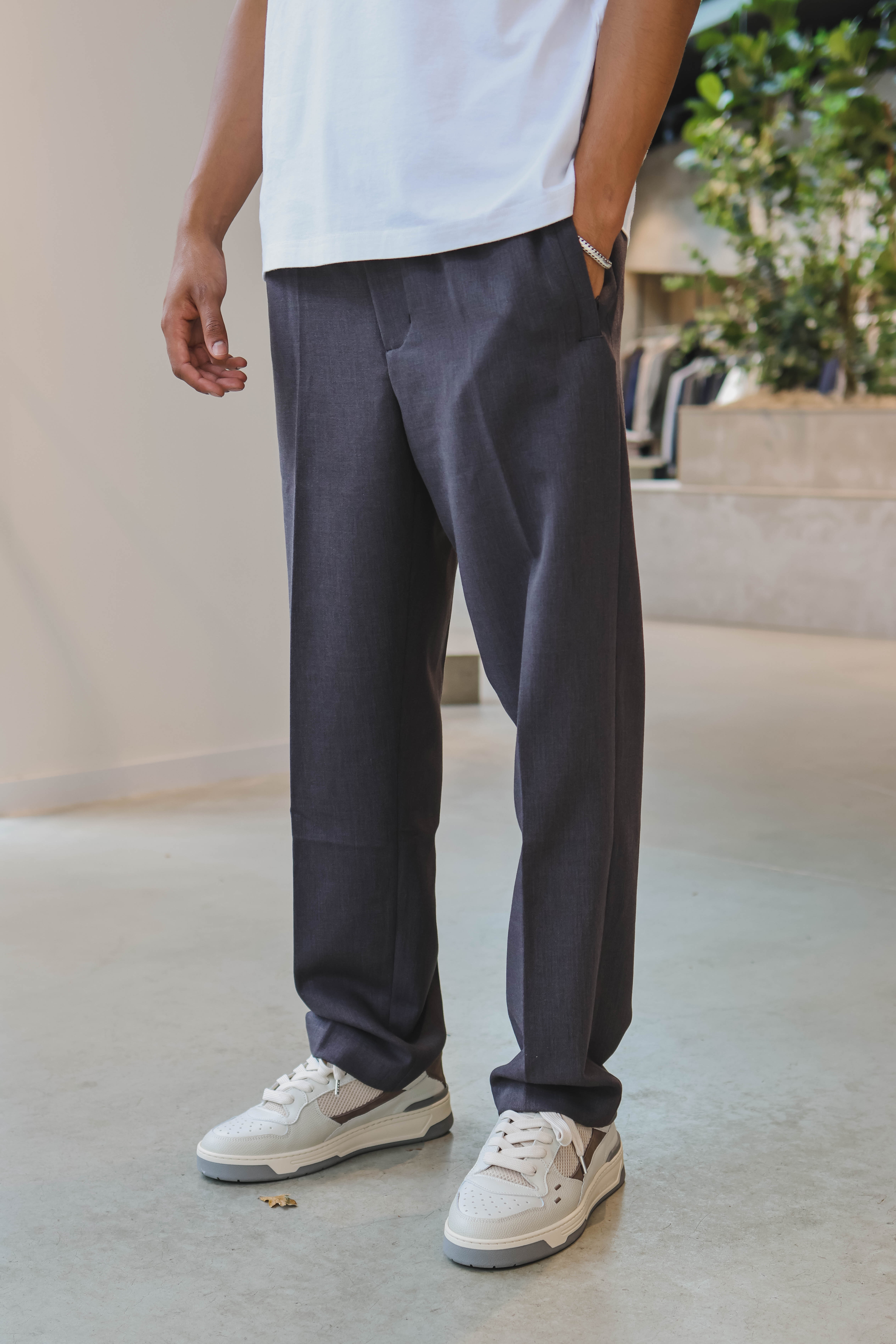 Wool Slim Elastic Pant