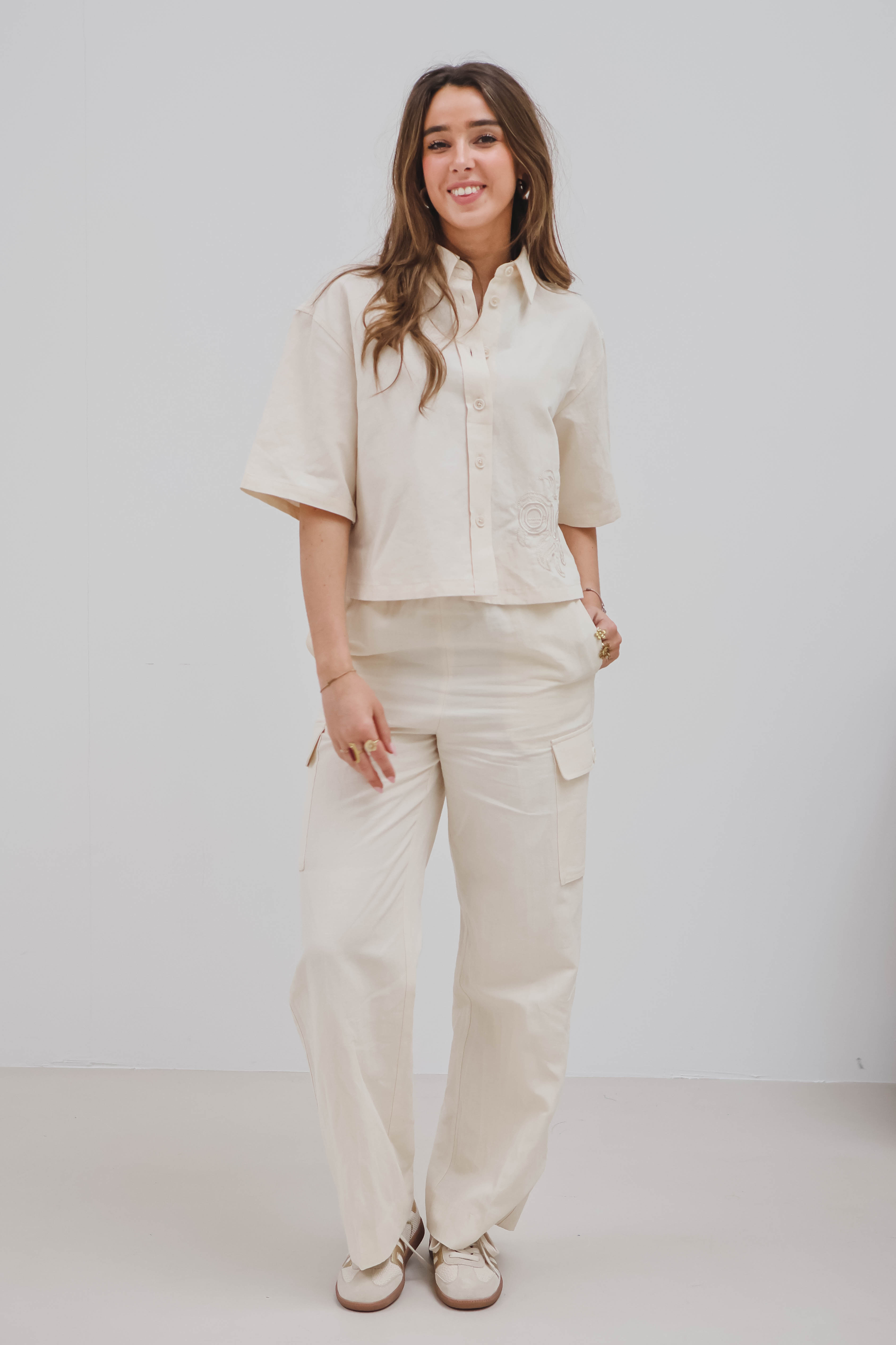 Cotton Linen Cargo Pants