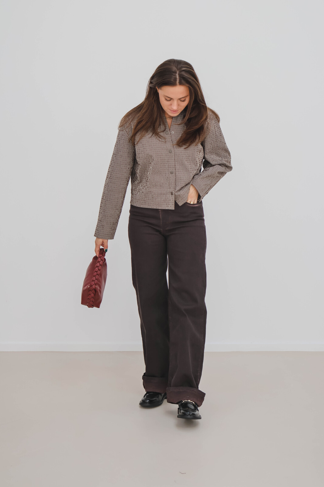 Cropped shirt jacket